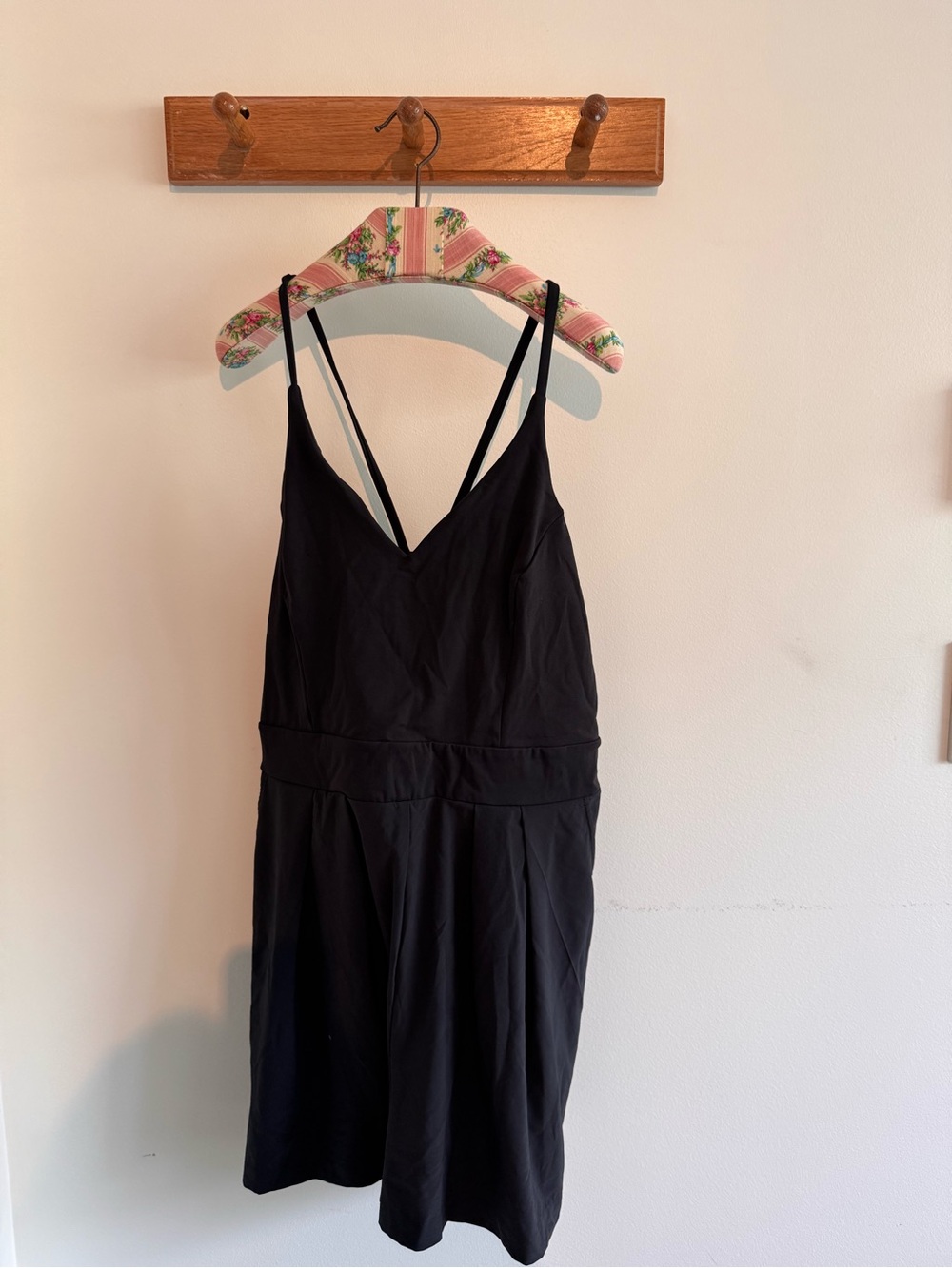 NWT Halara Breezeful Black Backless Resort Romper L